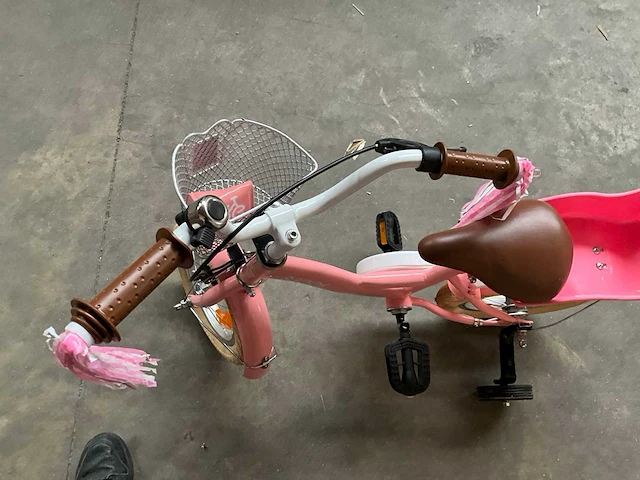 Sjoef dolly kinderfiets roze met zijwieltjes - afbeelding 12 van  13