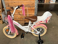 Sjoef dolly kinderfiets wit/roze 12 inch - afbeelding 2 van  12