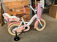 Sjoef dolly kinderfiets wit/roze 12 inch - afbeelding 5 van  12