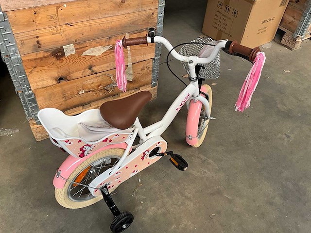Sjoef dolly kinderfiets wit/roze 14 inch - afbeelding 5 van  14