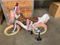 Sjoef dolly kinderfiets wit/roze 14 inch - afbeelding 1 van  14