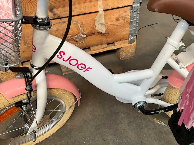 Sjoef dolly kinderfiets wit/roze 14 inch - afbeelding 9 van  14