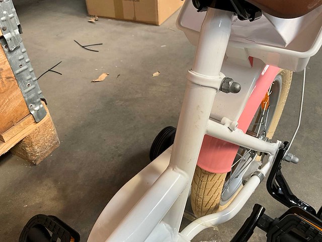 Sjoef dolly kinderfiets wit/roze 14 inch - afbeelding 10 van  14