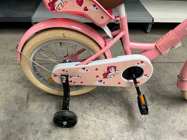 Sjoef dolly meisjes fiets roze 16” met zijwieltjes - afbeelding 5 van  8