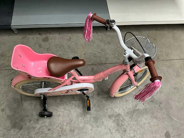 Sjoef dolly meisjes fiets roze 16” met zijwieltjes - afbeelding 2 van  8