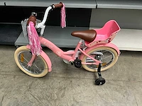 Sjoef dolly meisjes fiets roze 16” met zijwieltjes - afbeelding 3 van  8