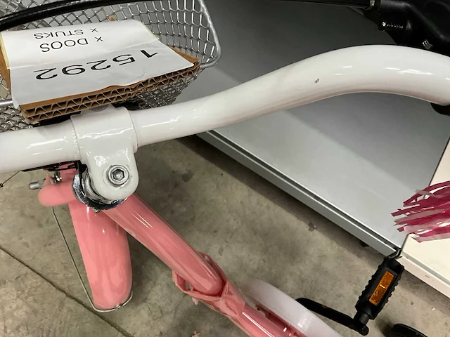 Sjoef dolly meisjes fiets roze 16” met zijwieltjes - afbeelding 3 van  11