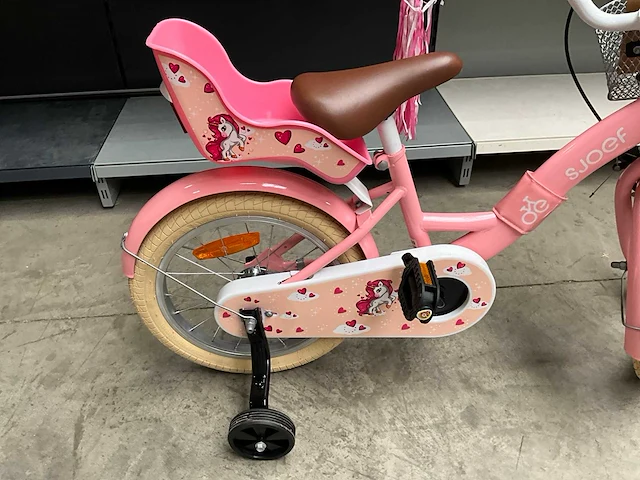 Sjoef dolly meisjes fiets roze 16” met zijwieltjes - afbeelding 11 van  11