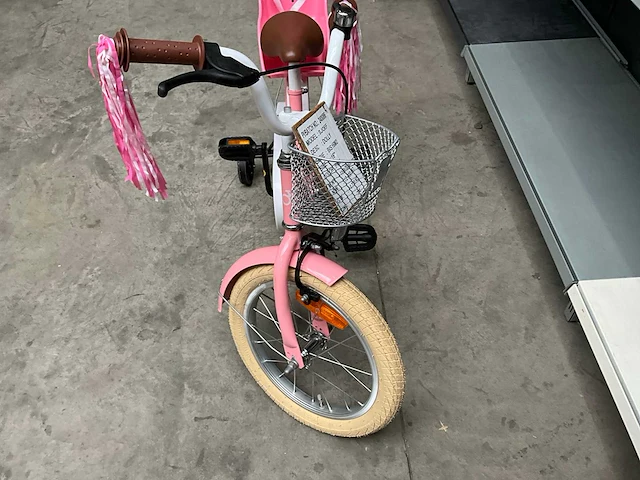 Sjoef dolly meisjes fiets roze 16” met zijwieltjes - afbeelding 7 van  11