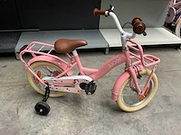 Sjoef meisjes fiets roze 14” met zijwieltjes