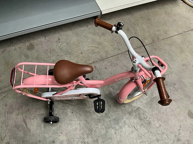Sjoef meisjes fiets roze 14” met zijwieltjes - afbeelding 5 van  10