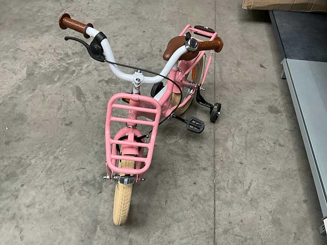 Sjoef meisjes fiets roze 14” met zijwieltjes - afbeelding 6 van  10