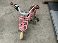 Sjoef meisjes fiets roze 14” met zijwieltjes - afbeelding 6 van  10