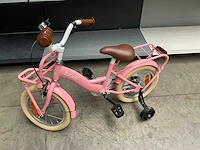 Sjoef meisjes fiets roze 14” met zijwieltjes - afbeelding 7 van  10