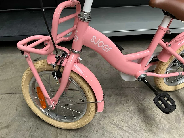 Sjoef meisjes fiets roze 14” met zijwieltjes - afbeelding 8 van  10