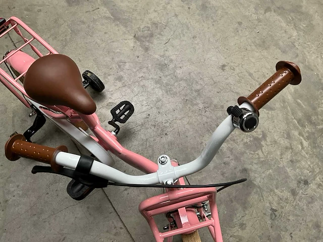 Sjoef meisjes fiets roze 14” met zijwieltjes - afbeelding 10 van  10