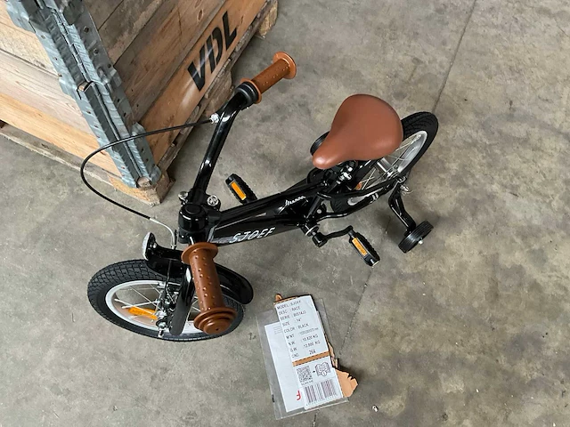 Sjoef race kinderfiets 14” zwart met zijwieltjes - afbeelding 4 van  13