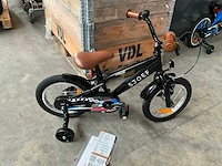 Sjoef race kinderfiets 14” zwart met zijwieltjes - afbeelding 1 van  13