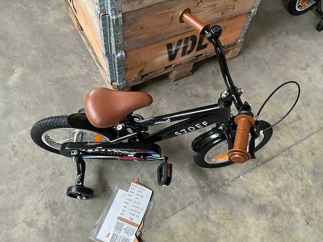 Sjoef race kinderfiets 14” zwart met zijwieltjes - afbeelding 8 van  13