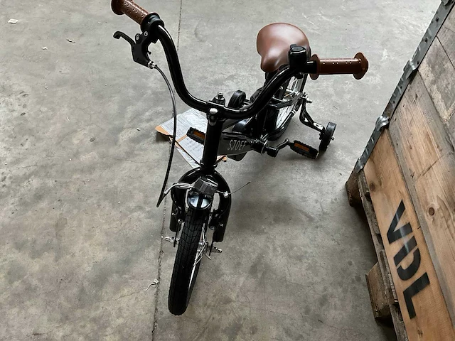 Sjoef race kinderfiets 14” zwart met zijwieltjes - afbeelding 10 van  13