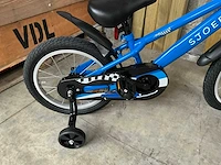 Sjoef race kinderfiets 16” blauw met zijwieltjes - afbeelding 2 van  9