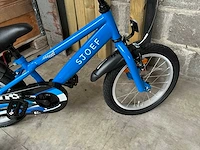 Sjoef race kinderfiets 16” blauw met zijwieltjes - afbeelding 3 van  9