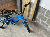 Sjoef race kinderfiets 16” blauw met zijwieltjes - afbeelding 6 van  9