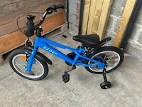 Sjoef race kinderfiets 16” blauw met zijwieltjes - afbeelding 7 van  9