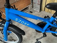 Sjoef race kinderfiets 16” blauw met zijwieltjes - afbeelding 8 van  9