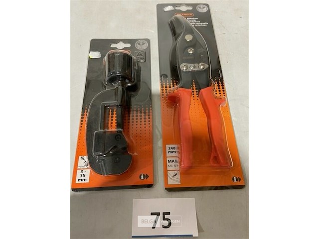 Skandia pijpsnijder 3 tot 35 mm + blikschaar 240mm - afbeelding 1 van  3