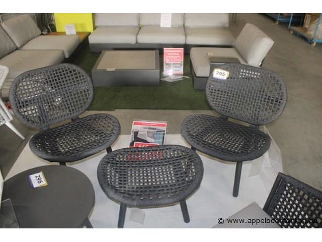 Skate 1-zit aluminium charcoal + rope - afbeelding 1 van  1