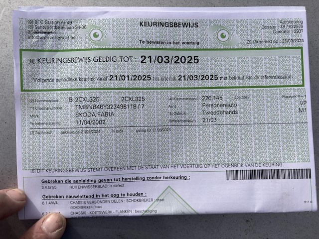 Skoda fabia, 2002 - afbeelding 25 van  27