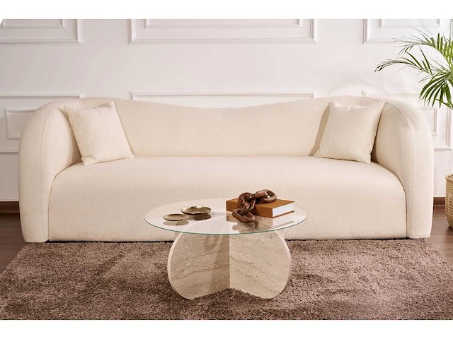 Skye decor, aeris - travertine, transparant, salontafels, travertijn - afbeelding 2 van  7