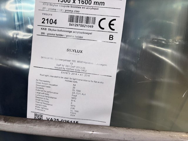 Skylux koepel 130x160 - afbeelding 3 van  3