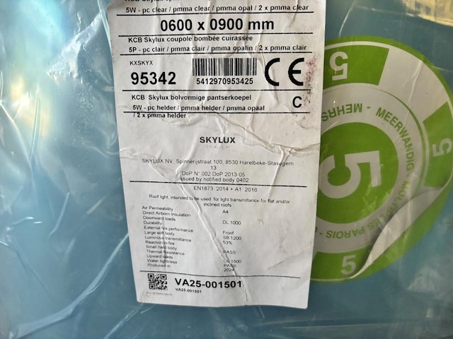 Skylux koepel plm 78x109 - afbeelding 4 van  5