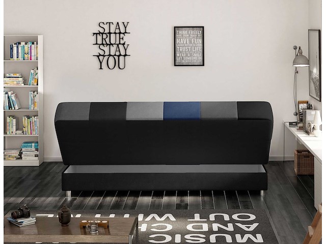 Slaapbank massimo | 90 x 190 cm | blauw - afbeelding 1 van  6