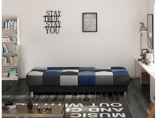Slaapbank massimo | 90 x 190 cm | blauw - afbeelding 3 van  6
