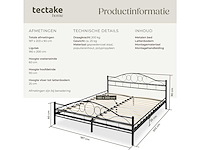 Slaapkamerbed met lattenbodem - romantisch ontwerp - 180x200cm - afbeelding 6 van  7