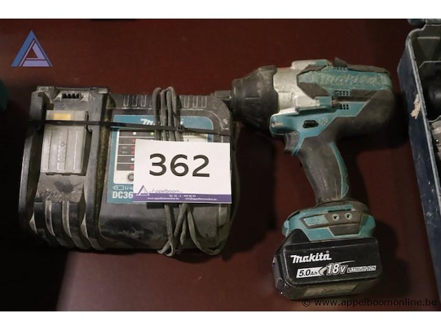 Slagschroevendraaier - makita - dtw1001 toebehoren - makita - acculader - afbeelding 1 van  2