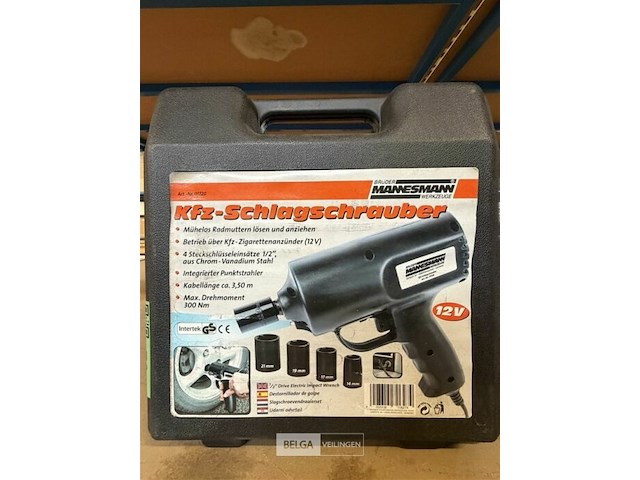 Slagschroevendraaier met krachtdoppen mannesmann 12v - afbeelding 1 van  2