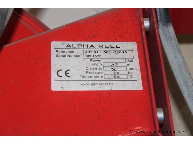 Slanghaspel alpha reel, sfc 13015, 15m, 1/2", 40 bar - afbeelding 2 van  2