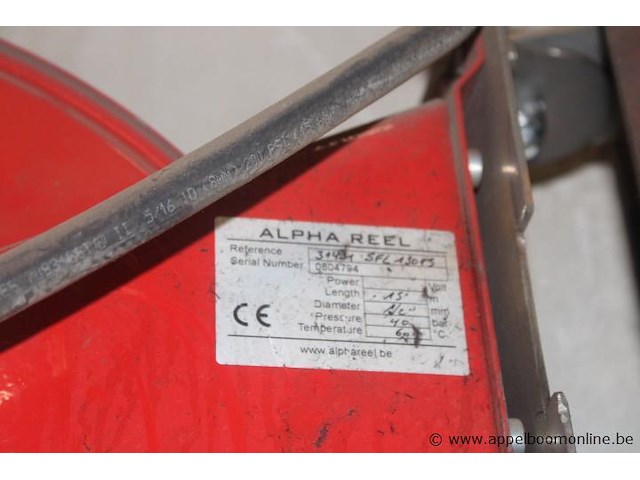 Slanghaspel alpha reel, sfl 13015, 15m lengte, 6.5mm diameter, 40 bar druk - afbeelding 2 van  2