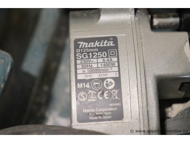 Sleuvenzaagmachine makita sg1250 dia 125mm - afbeelding 3 van  3