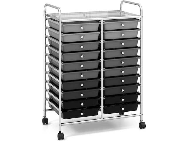 Slickblue 20-lades rolopbergwagen met metalen frame en lades - afbeelding 3 van  5