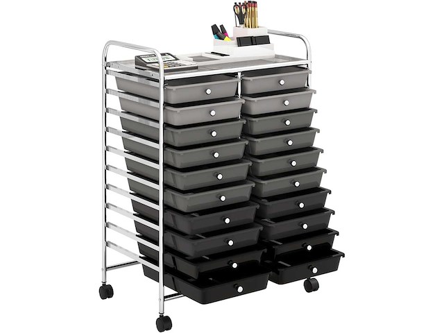 Slickblue 20-lades rolopbergwagen met metalen frame en lades - afbeelding 2 van  2