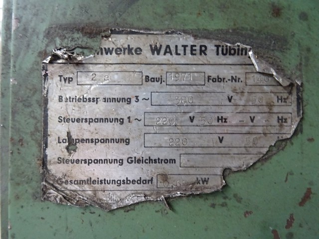 Slijpmachine walter - afbeelding 6 van  7