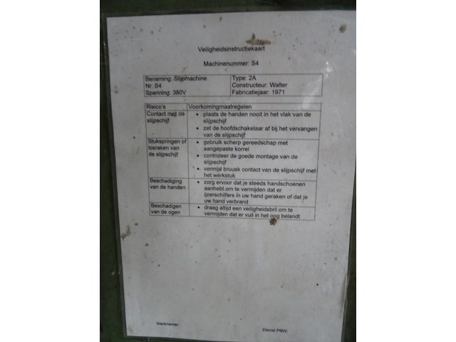 Slijpmachine walter - afbeelding 7 van  7