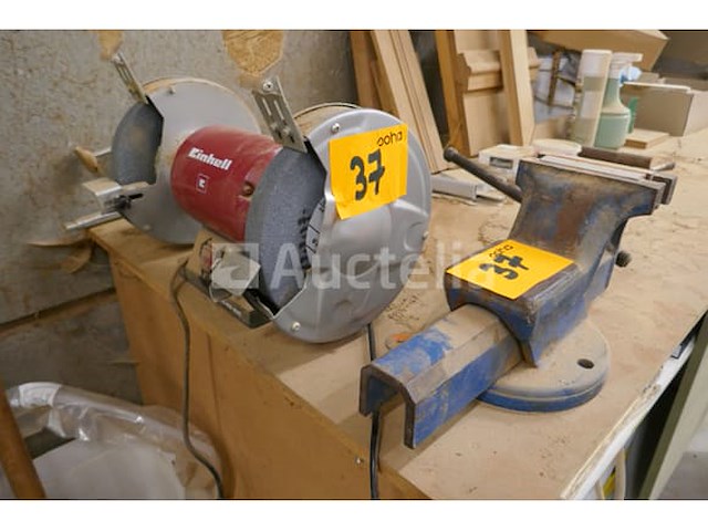 Slijpmolen einhell + bankschroef - afbeelding 4 van  5