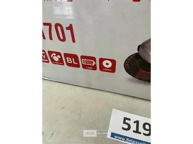 Slijpschijf op batterij 125mm 20v 3,0ah - afbeelding 3 van  3