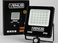 Slimme led schijnwerper met bewegingssensor – 100w – 4000k neutraal wit – ip65 – flag-100 (5 stuks) - afbeelding 3 van  5